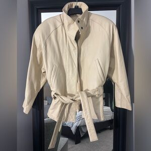 Vintage Tannery West Cream (genuine) Leather Jacket